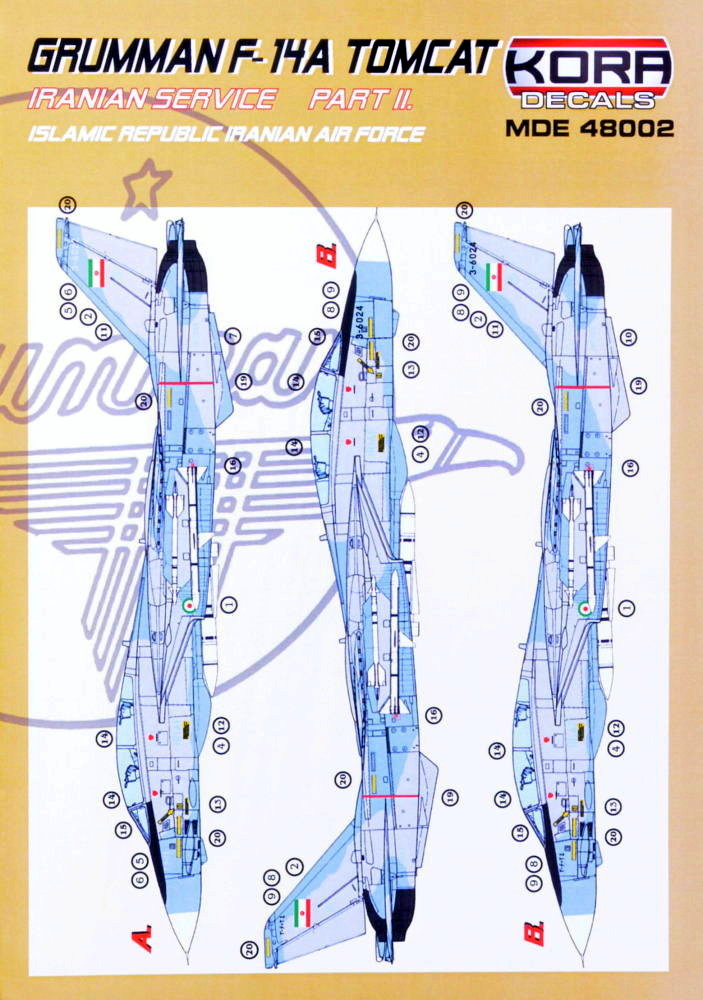 1/48 Decals F-14A Tomcat Iranian Service Part II.