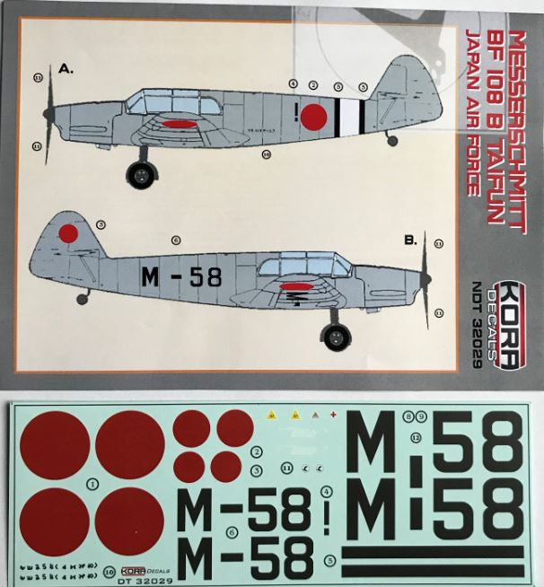 1/32 Decals Bf 108B Taifun Japanese Air Force