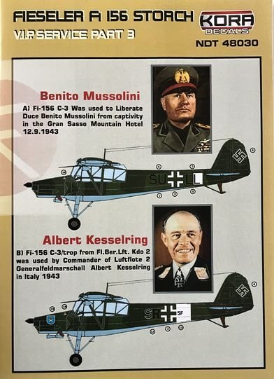 1/48 Decals Fiesler Fi-156 Storch VIP Service Pt.3