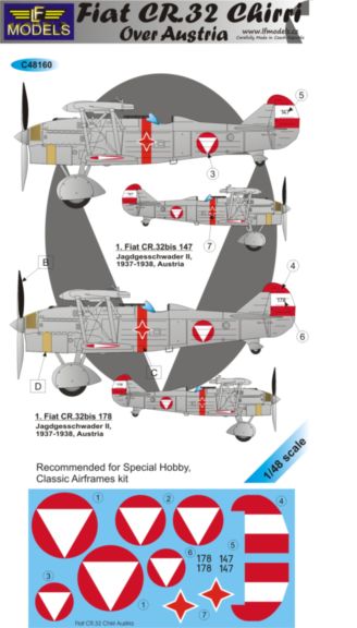 1/48 Decals Fiat CR.32 Chirri over Austria