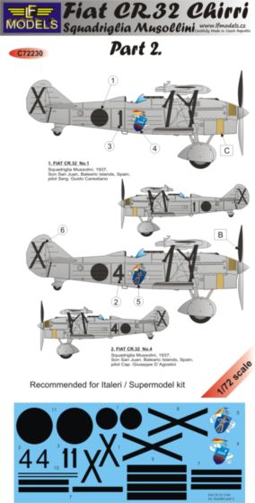 1/72 Decals Fiat CR.32 Chirri Squadr.Musollini II.