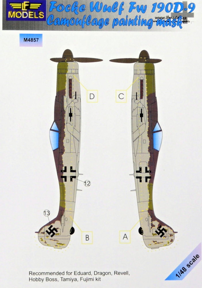 1/48 Mask Focke Wulf Fw 190D-9 Camouflage painting