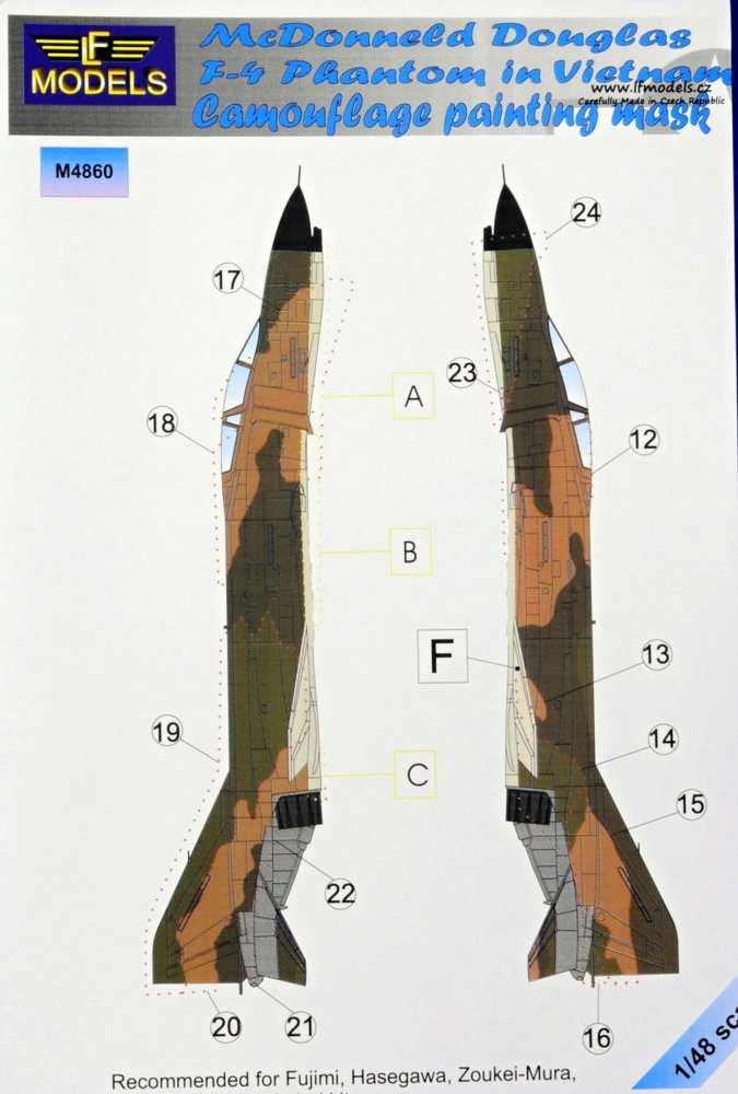 1/48 Mask F-4 Phantom in Vietnam Camoufl.painting