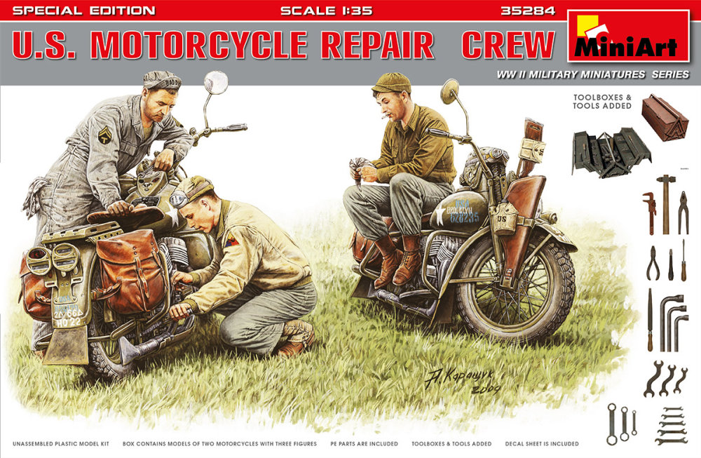 1/35 U.S. Motorcycles & Repair Crew (Special Ed.)