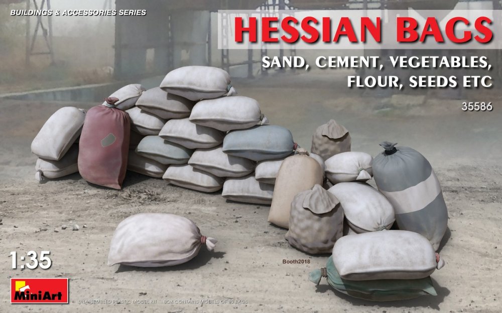 1/35 Hessian Bags - sand, cement etc. (30 pcs.)