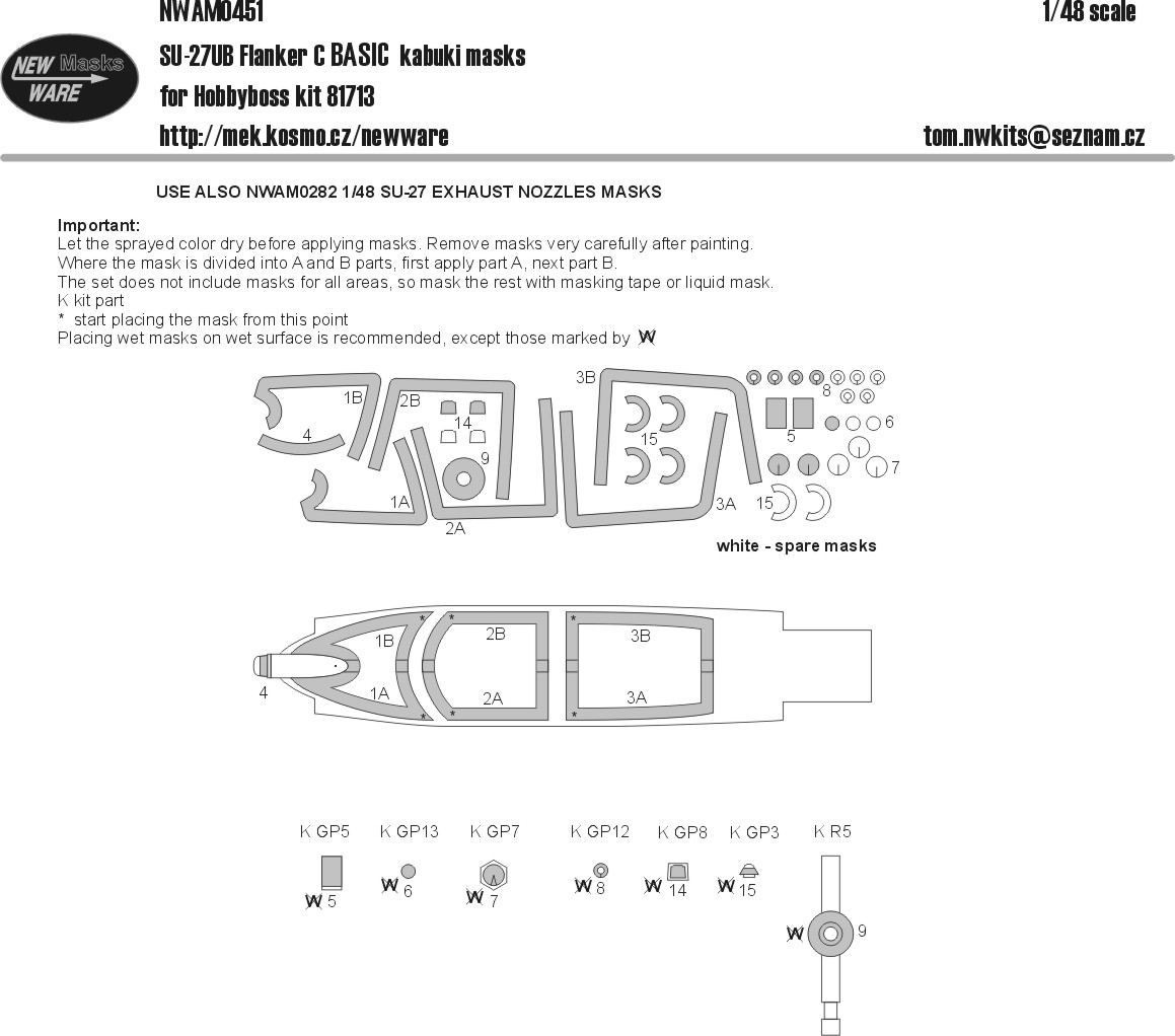 1/48 Mask Su-27UB Flanker C BASIC (HOBBYB 81713)