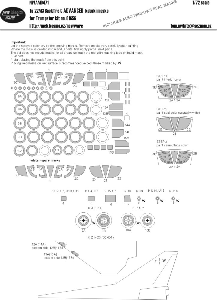 1/72 Mask Tu-22M3 Backfire C ADVANCED (TRUMP)