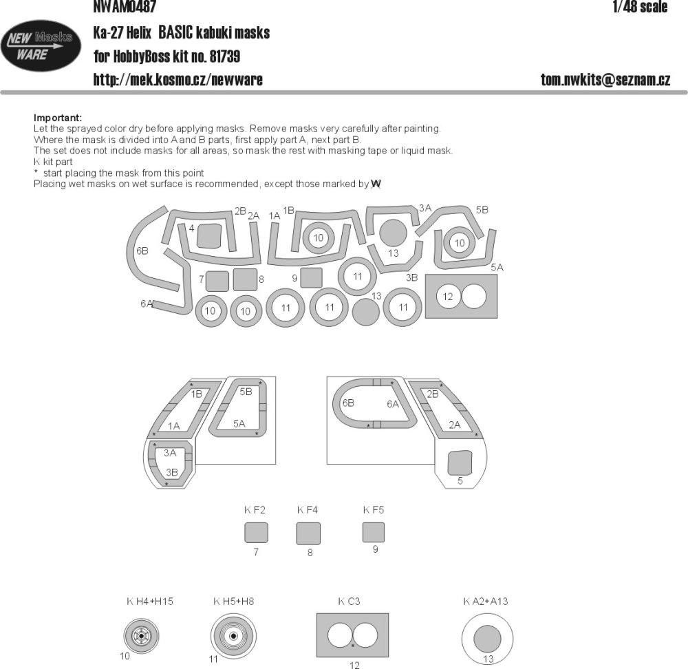 1/48 Mask Ka-27 Helix BASIC (HOBBYB 81739)