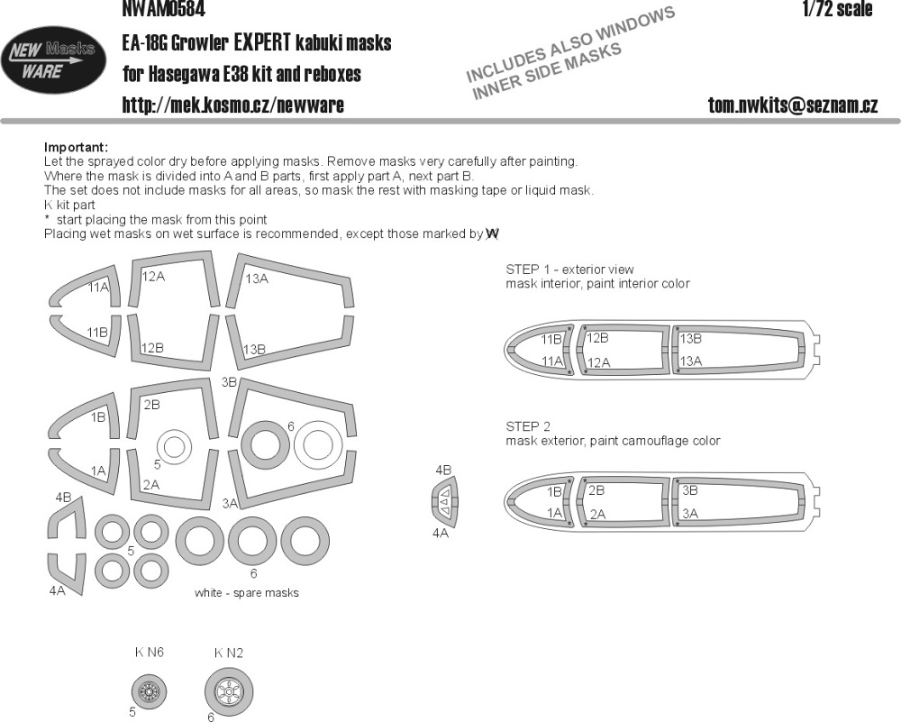 1/72 Mask EA-18G Growler EXPERT (HAS E38)