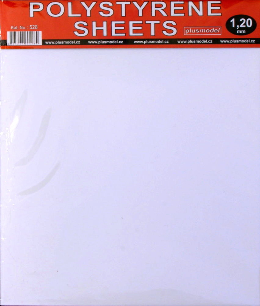 Polystyrene Sheets 1,20 mm (220x190 mm, 2 pcs.)