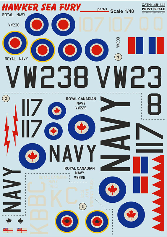 1/48 Hawker Sea Fury - part 1 (wet decals)
