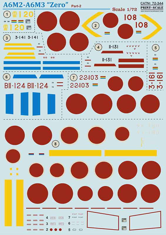 1/72 Nakajima A6M2 - A6M3 'Zero' (wet decals)