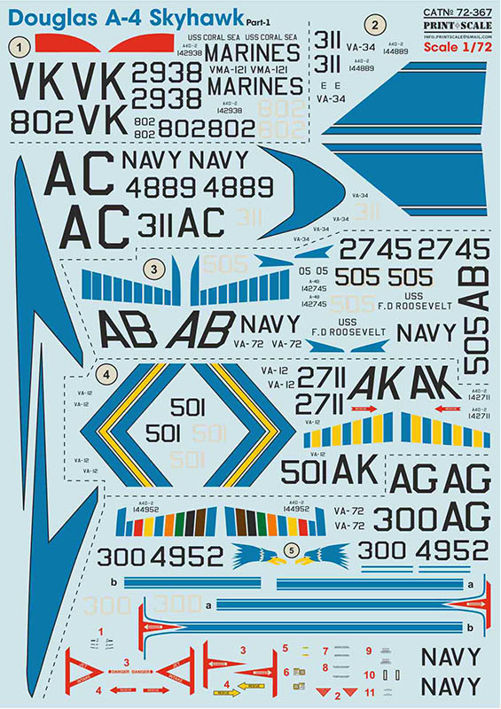 1/72 Douglas A-4 SKyhawk Pt.1 (wet decals)