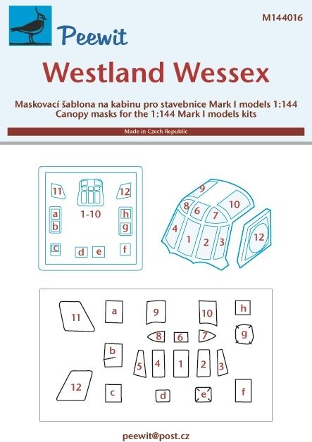 1/144 Canopy mask Westland Wessex (MARK 1)