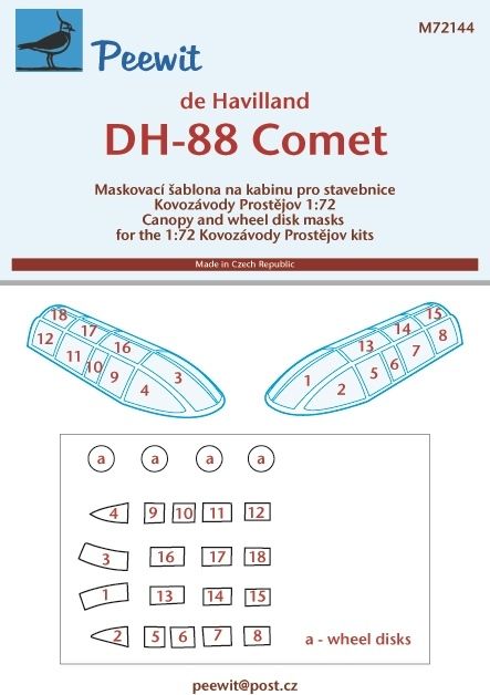 1/72 Canopy mask DH-88 Comet (KPM)