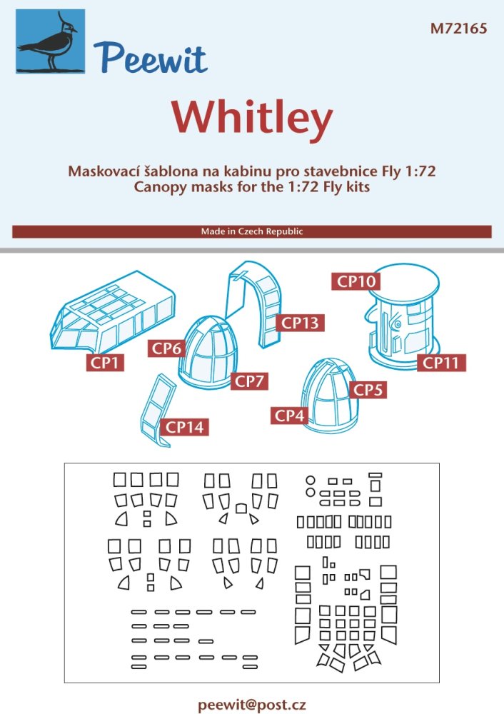 1/72 Canopy mask Whitley (FLY)