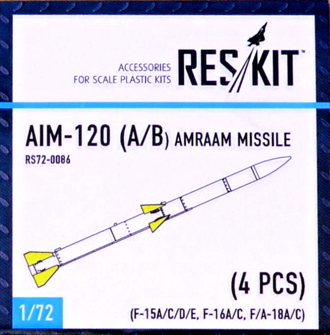1/72 AIM-120 (A/B) AMRAAM Missile (4 pcs.)