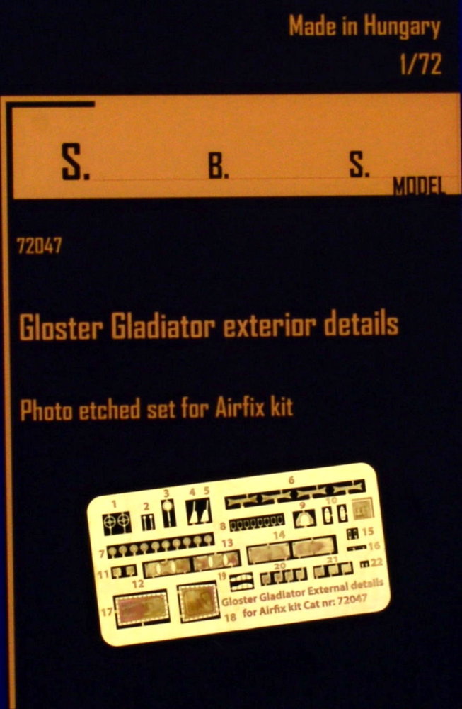 1/72 Gloster Gladiator - exterior PE set (AIRF)