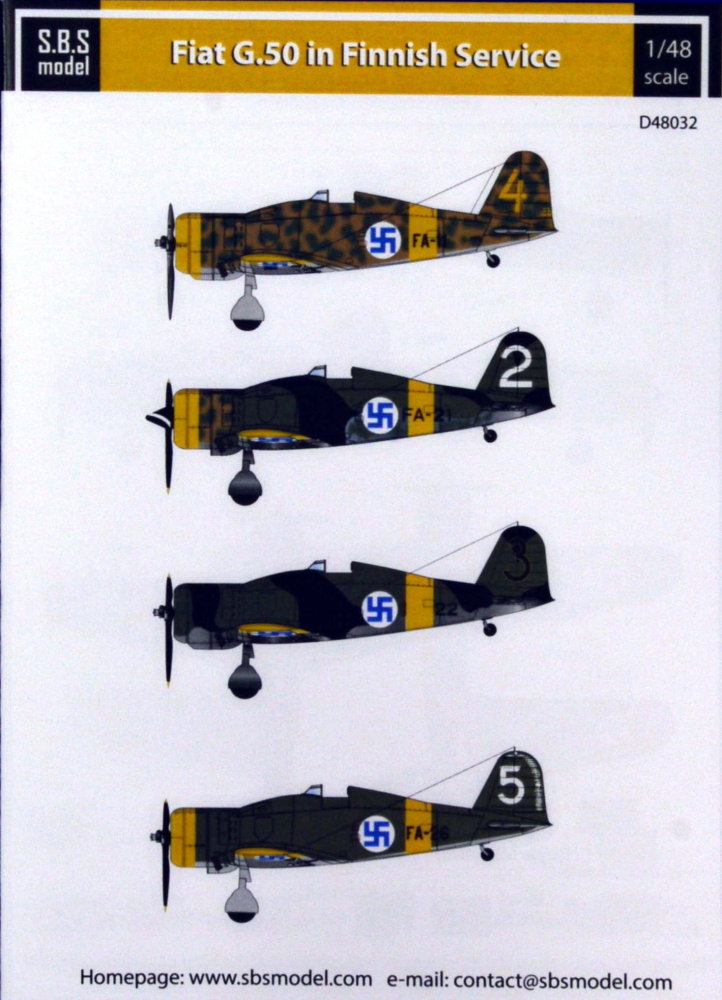 1/48 Decal Fiat G.50 (Finnish Service)