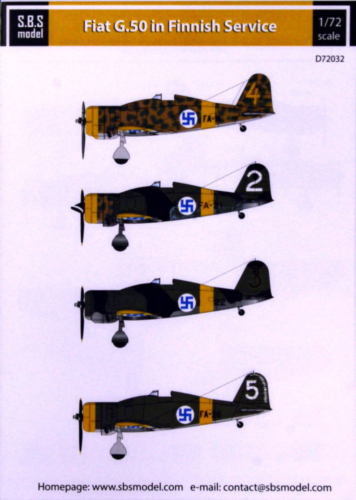 1/72 Decal Fiat G.50 (Finnish Service)