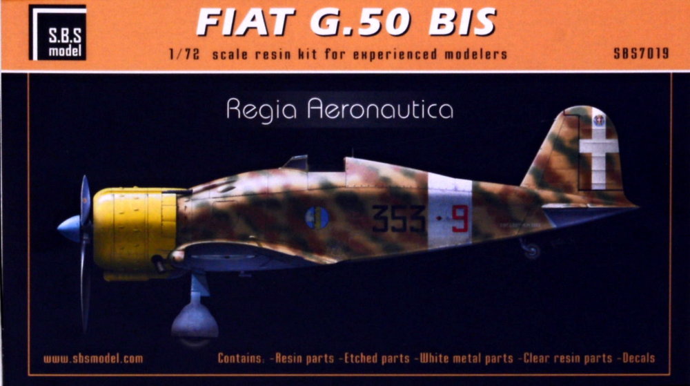1/72 Fiat G.50 Bis Regia Aeronautica (resin kit)