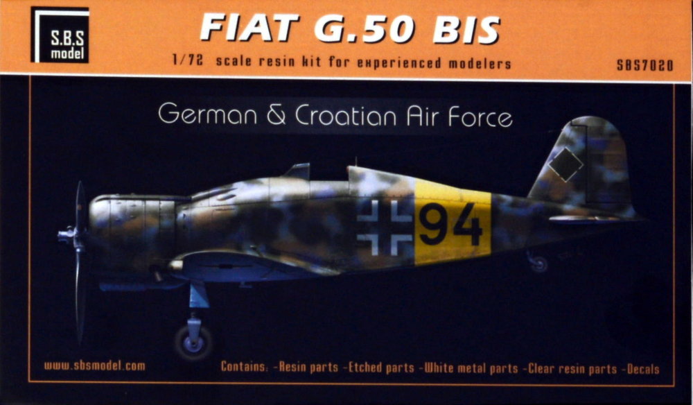 1/72 Fiat G.50 Bis German&Croatian AF (resin kit)
