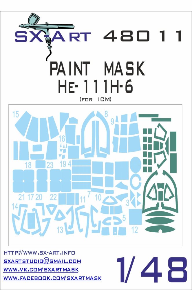 1/48 He-111H-6 Painting Mask (ICM)