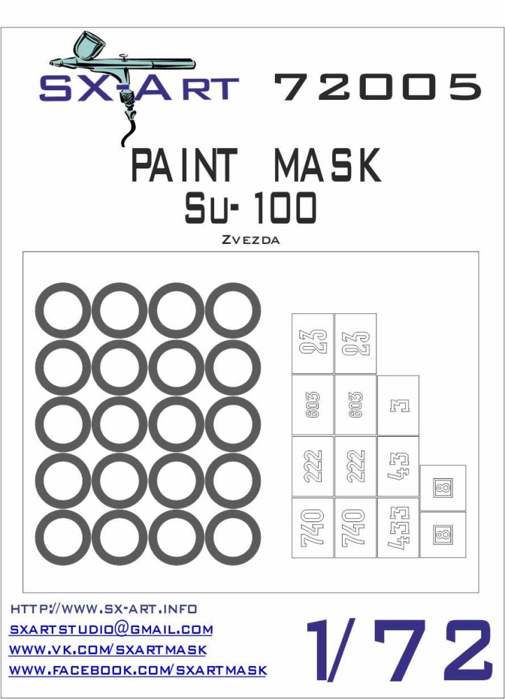 1/72 Su-100 Painting Mask (ZVE)