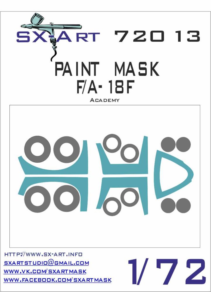 1/72 F/A-18F Painting Mask (ACAD)
