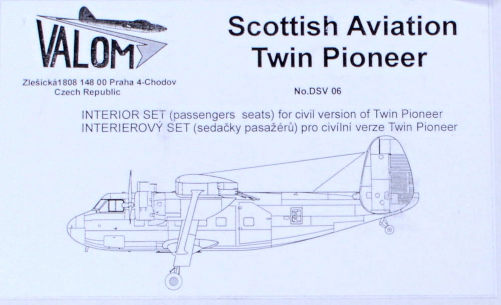 1/72 Twin Pioneer - Seats (civil version)