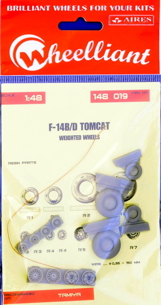 1/48 F-14B/D Tomcat weighted wheels (TAM)