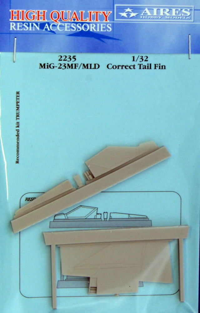 1/32 MiG-23MF/MLD correct tail fin (TRUMP)