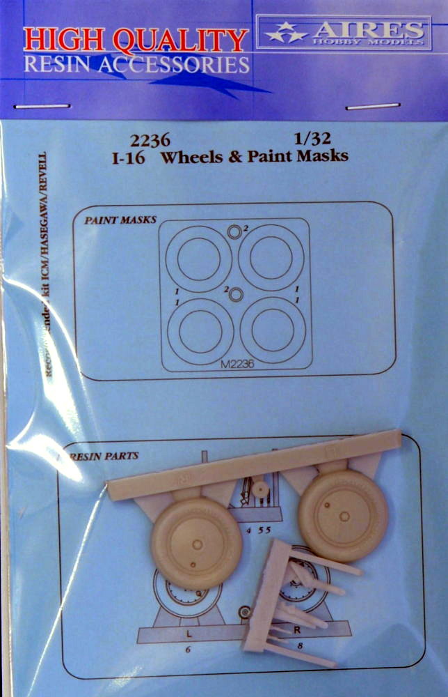 1/32 I-16 wheels & paint masks (HAS/ICM/REV)