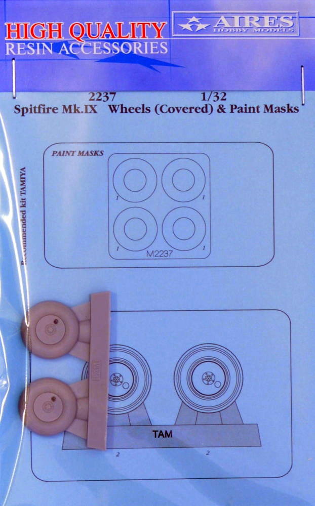 1/32 Spitfire Mk.IX wheels (covered) & paint masks