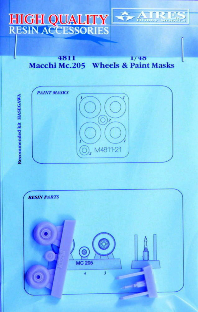 1/48 Macchi Mc.205 wheels & paint masks (HAS)