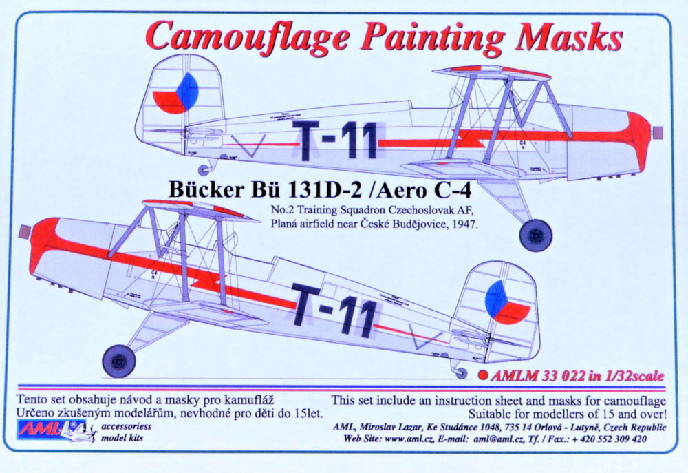 1/32 Camouflage masks Bü 131D-2/Aero C-4
