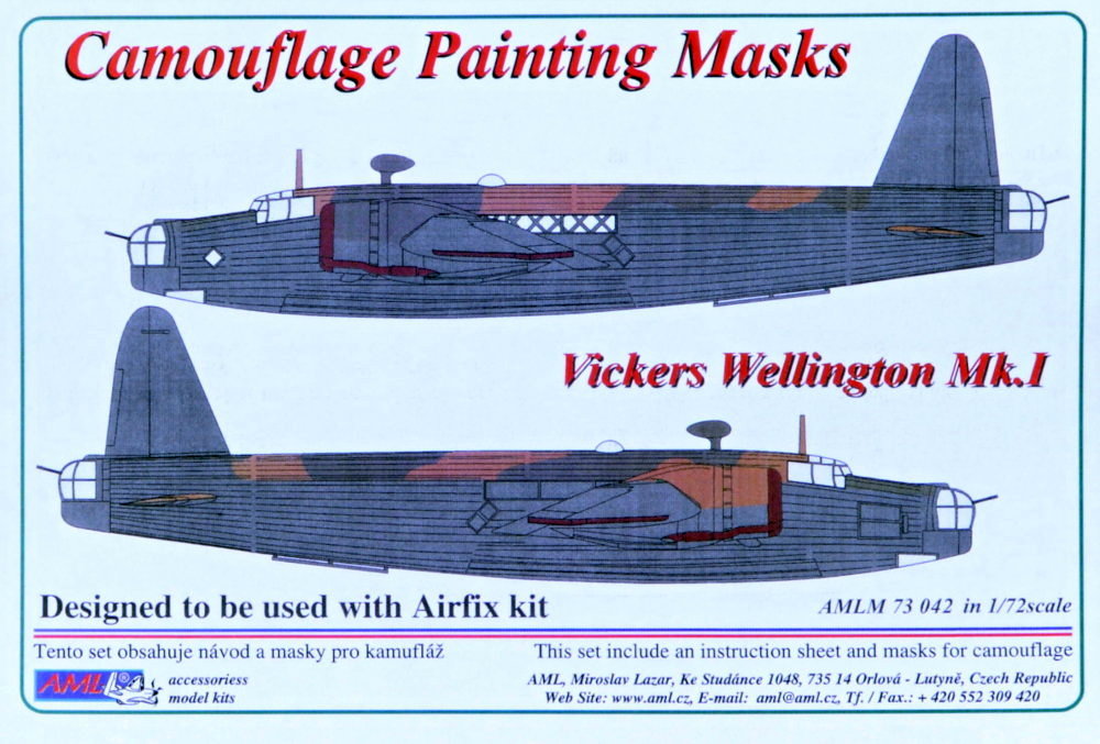 1/72 Camouflage mask Vickers Wellington Mk.I
