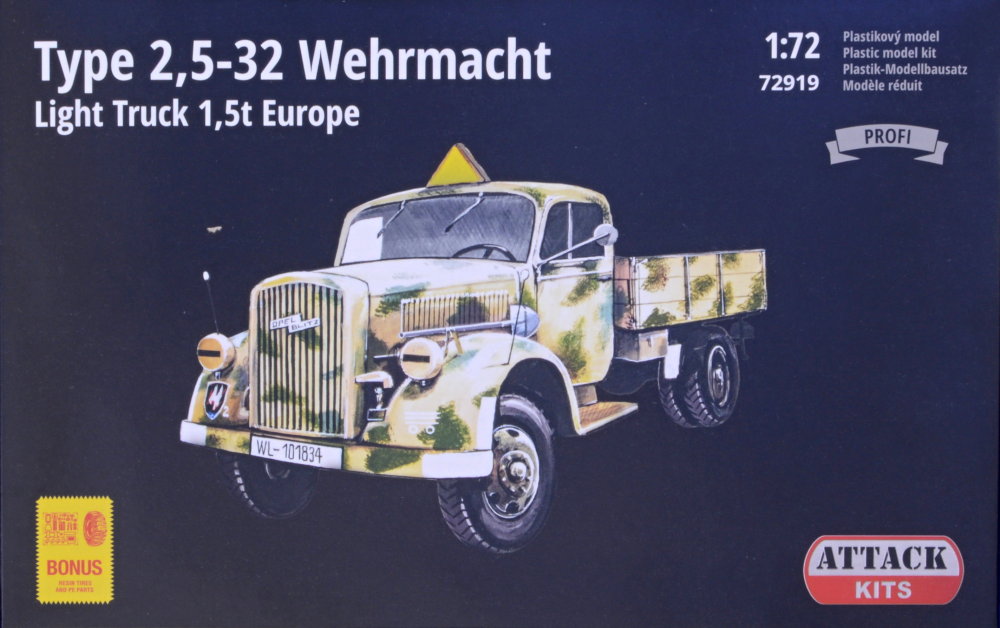 1/72 Type 2,5-32 Wehrmacht Light Truck 1,5t Europe