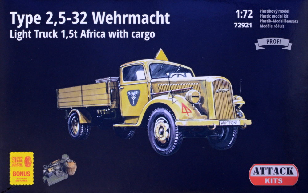 1/72 Type 2,5-32 Wehrmacht 1,5t Truck Africa&cargo