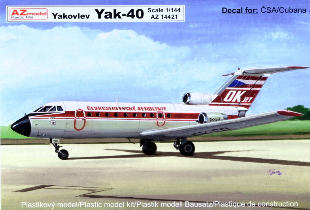 1/144 Yakovlev Yak-40 (ČSA, Cubana Airlines)