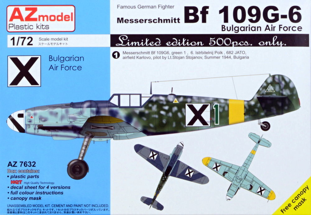 1/72 Bf 109G-6 Bulgarian Air Force (3x camo)