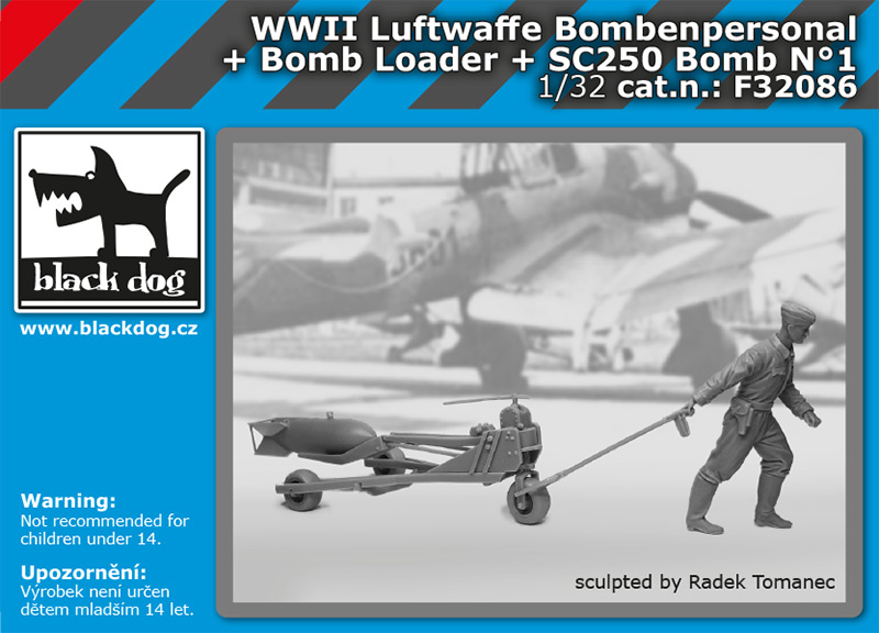 1/32 Luftw. WWII personel+bomb loader+SC250 No.1