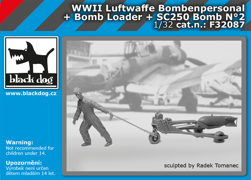 1/32 Luftw. WWII personel+bomb loader+SC250 No.2