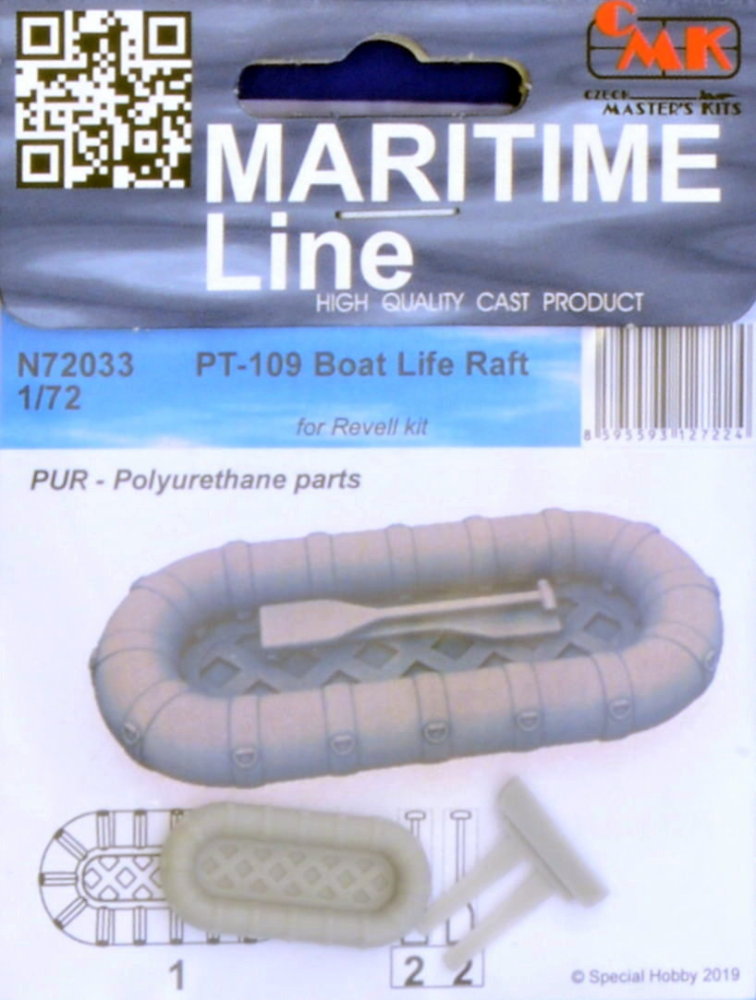 1/72 PT-109 Boat Life Raft (resin set)