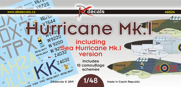 1/48 Hurricane Mk.I/Sea Hurricane Mk.I (10x camo)