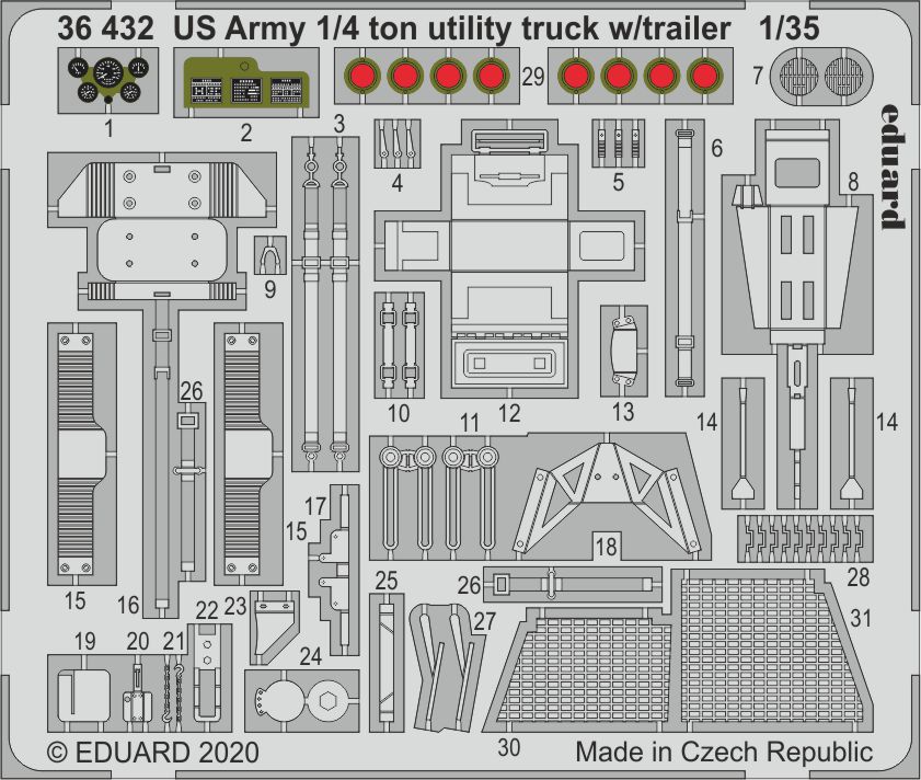 SET US Army 1/4 ton utility truck w/ trailer (TAKO