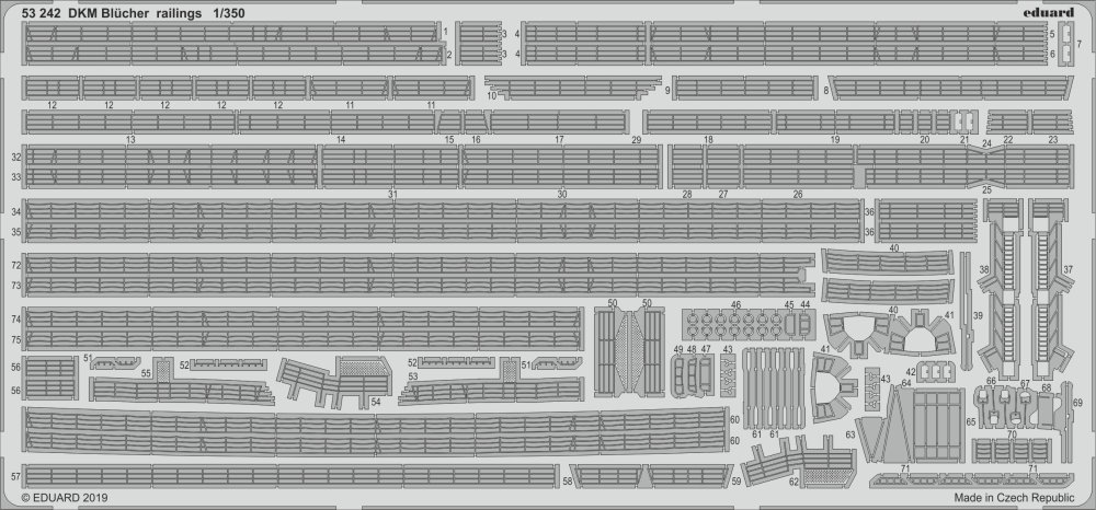 SET 1/350 DKM Blücher railings (TRUMP)