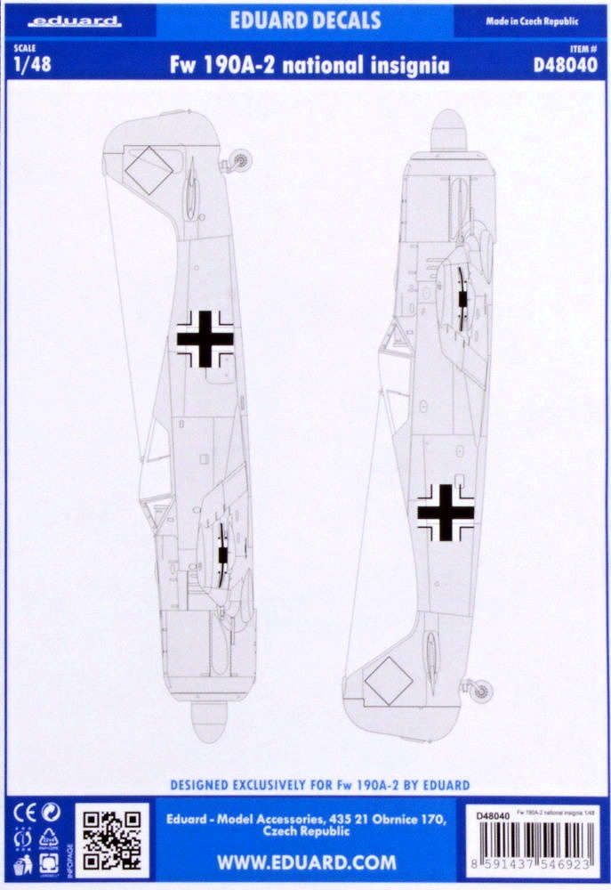 1/48 Fw 190A-2 national insignia (EDU)