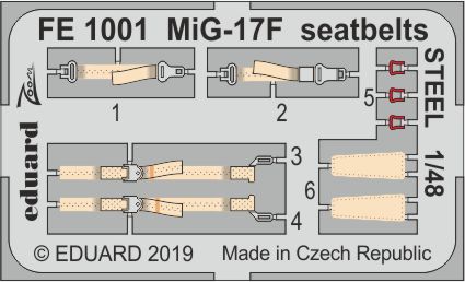 1/48 MiG-17F seatbelts STEEL (HOBBYB)