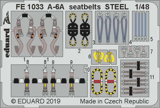 1/48 A-6A seatbelts STEEL (HOBBYB)